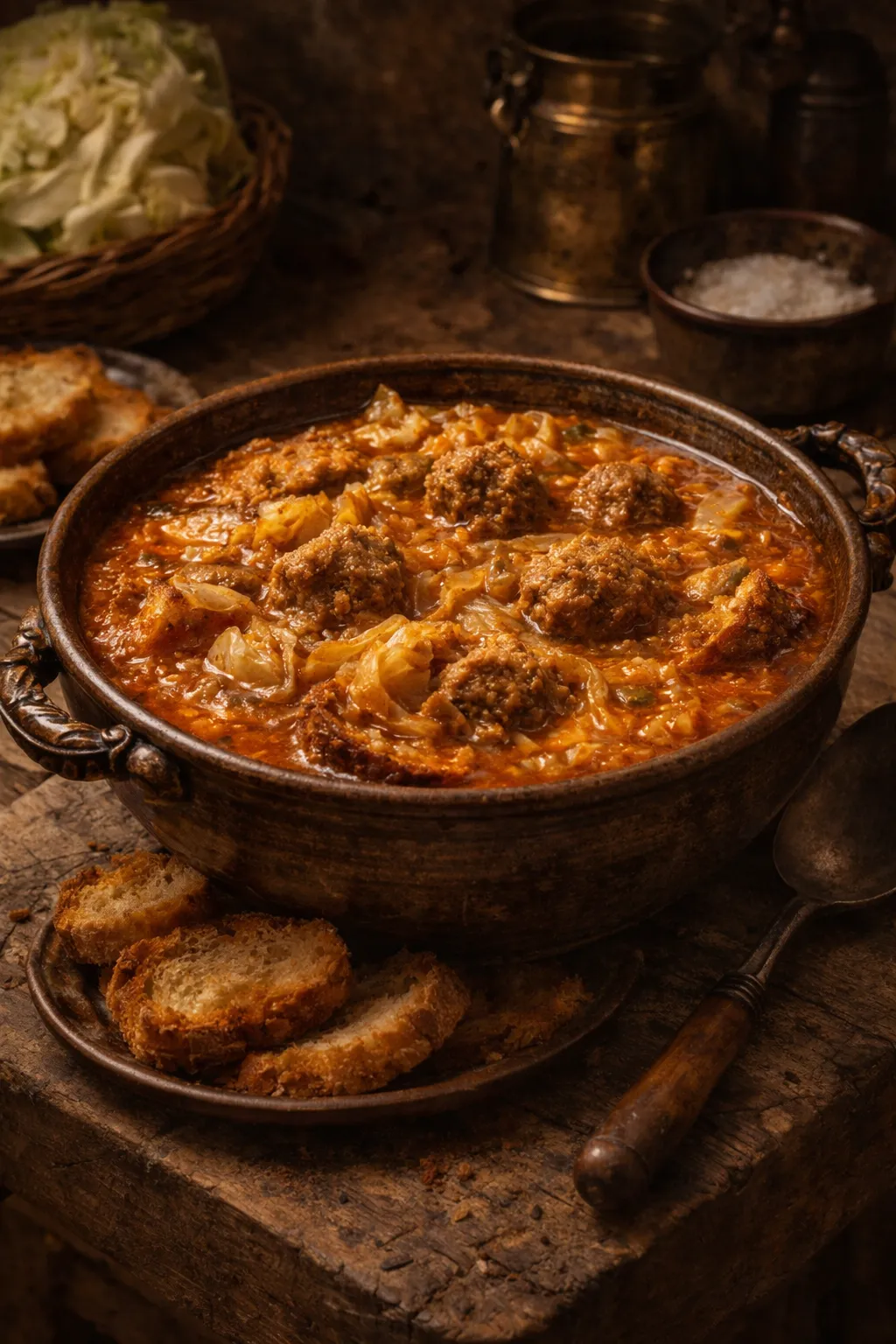 Soup with Meat Dumplings old Romanian recipe