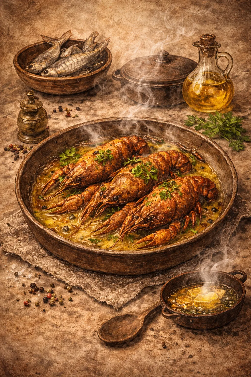 Braised Crayfish old Romanian recipe