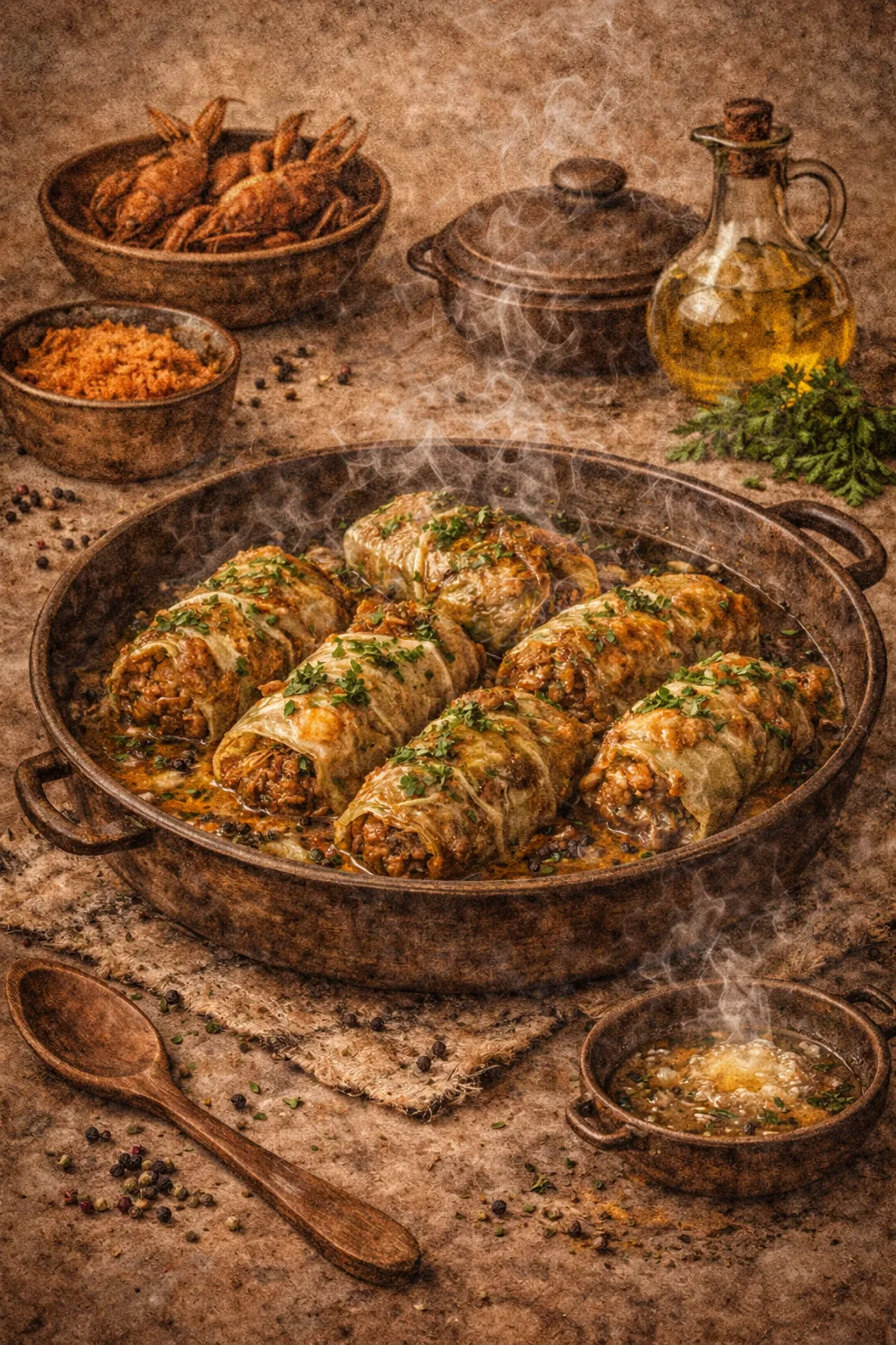 White Cabbage Spinach old Romanian recipe